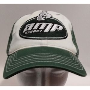 AMP Energy Drink Hat Cap Men's State Green White Adjustable